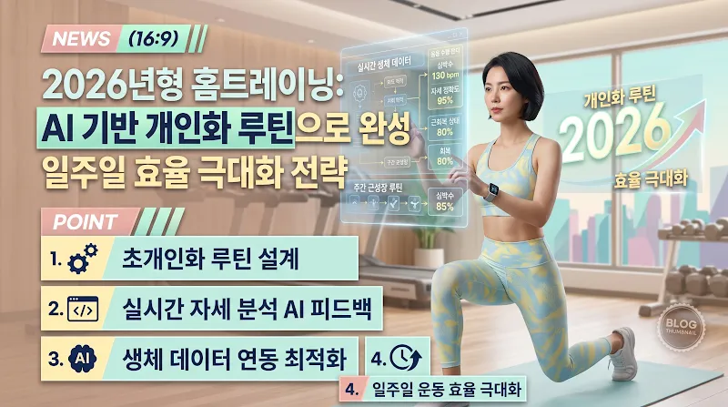 홈트레이닝 AI 기반 개인화 루틴으로 완성하는 일주일 효율 극대화 전략